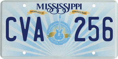 MS license plate CVA256