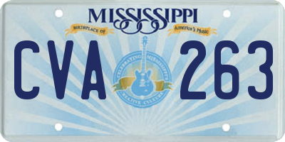 MS license plate CVA263