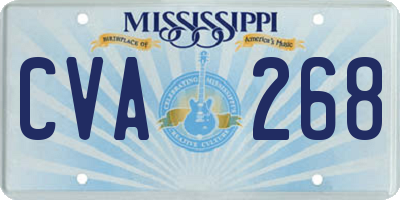 MS license plate CVA268