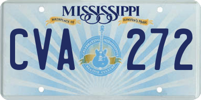 MS license plate CVA272