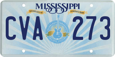 MS license plate CVA273