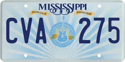 MS license plate CVA275