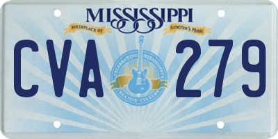 MS license plate CVA279