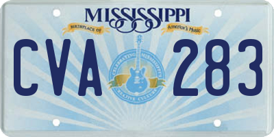 MS license plate CVA283