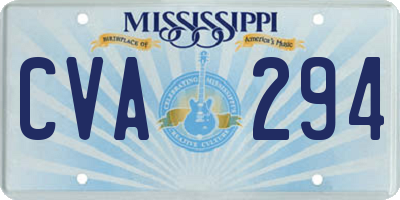MS license plate CVA294