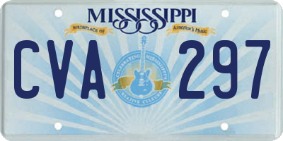 MS license plate CVA297