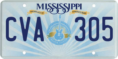 MS license plate CVA305