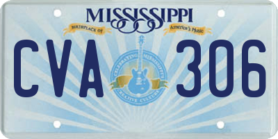 MS license plate CVA306