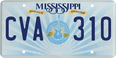 MS license plate CVA310