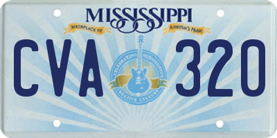 MS license plate CVA320