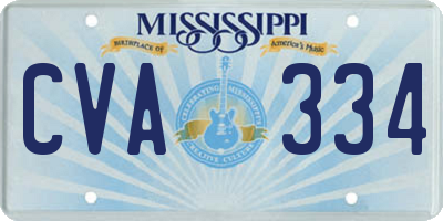MS license plate CVA334