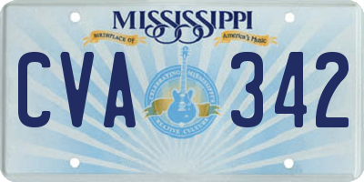 MS license plate CVA342