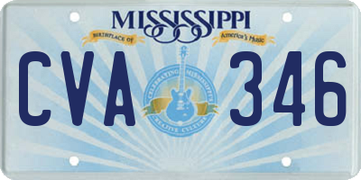 MS license plate CVA346