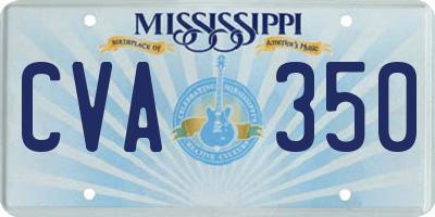 MS license plate CVA350