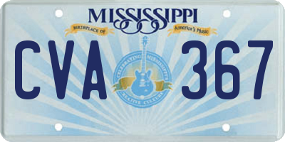 MS license plate CVA367