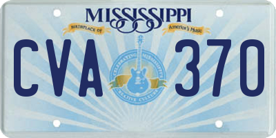 MS license plate CVA370