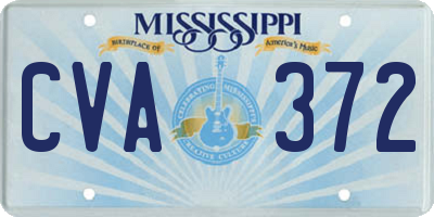 MS license plate CVA372
