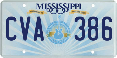 MS license plate CVA386