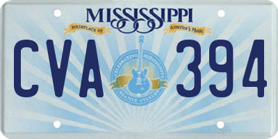 MS license plate CVA394