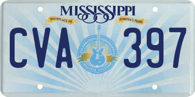 MS license plate CVA397