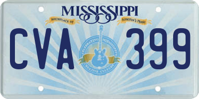 MS license plate CVA399