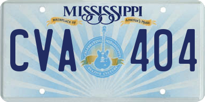 MS license plate CVA404