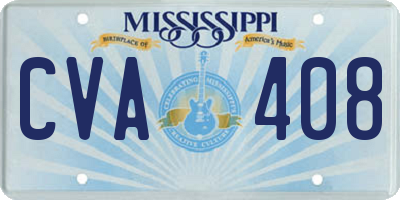 MS license plate CVA408