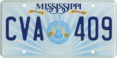 MS license plate CVA409