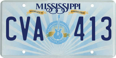 MS license plate CVA413