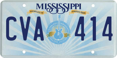 MS license plate CVA414