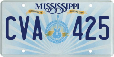 MS license plate CVA425