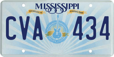MS license plate CVA434