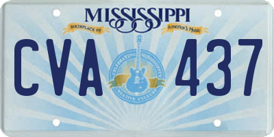 MS license plate CVA437