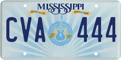 MS license plate CVA444