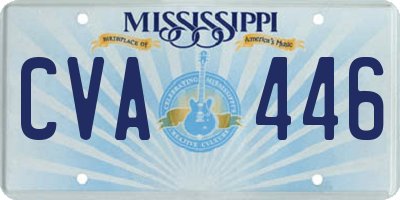 MS license plate CVA446