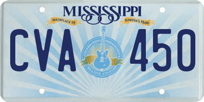 MS license plate CVA450