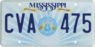 MS license plate CVA475