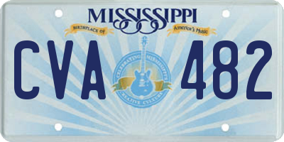 MS license plate CVA482