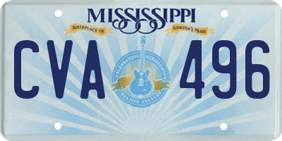 MS license plate CVA496
