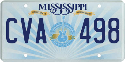 MS license plate CVA498