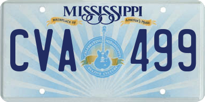 MS license plate CVA499