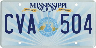 MS license plate CVA504