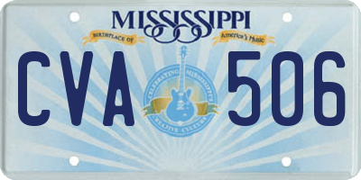 MS license plate CVA506