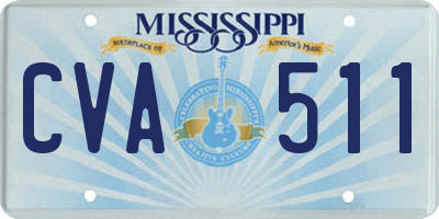 MS license plate CVA511