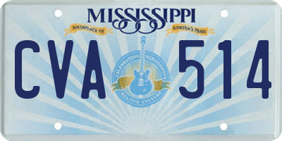 MS license plate CVA514