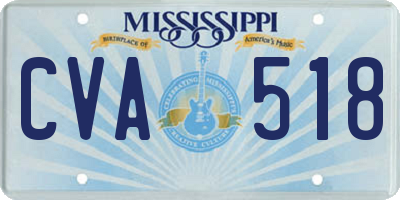 MS license plate CVA518