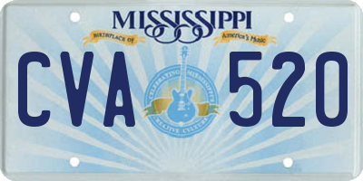 MS license plate CVA520