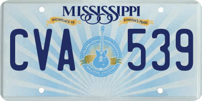 MS license plate CVA539
