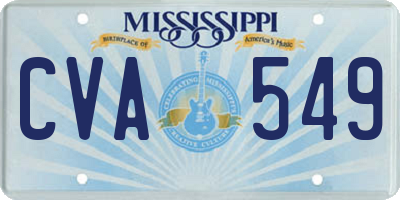 MS license plate CVA549