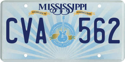 MS license plate CVA562